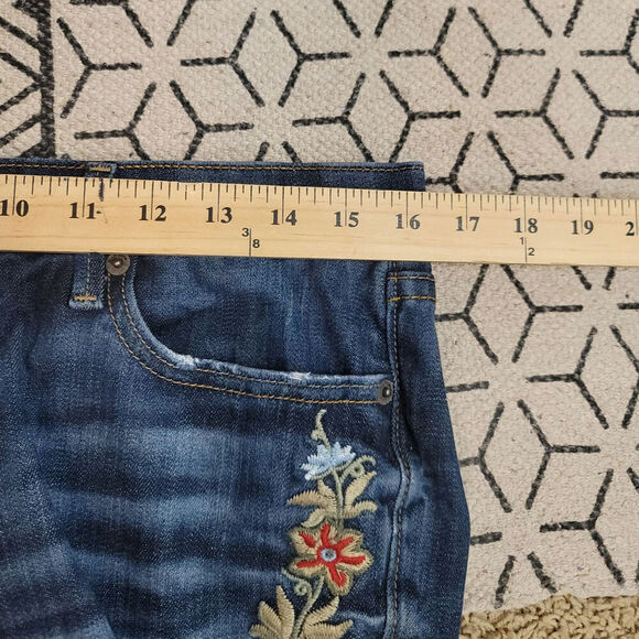 DRIFTWOOD FLORAL EMBROIDERED JEANS, SZ 30 - Picture 12 of 14